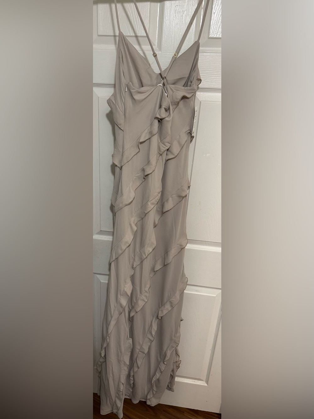 MUMU Weddings Ruffle Slip Maxi Dress - Women - Picture 8 of 9